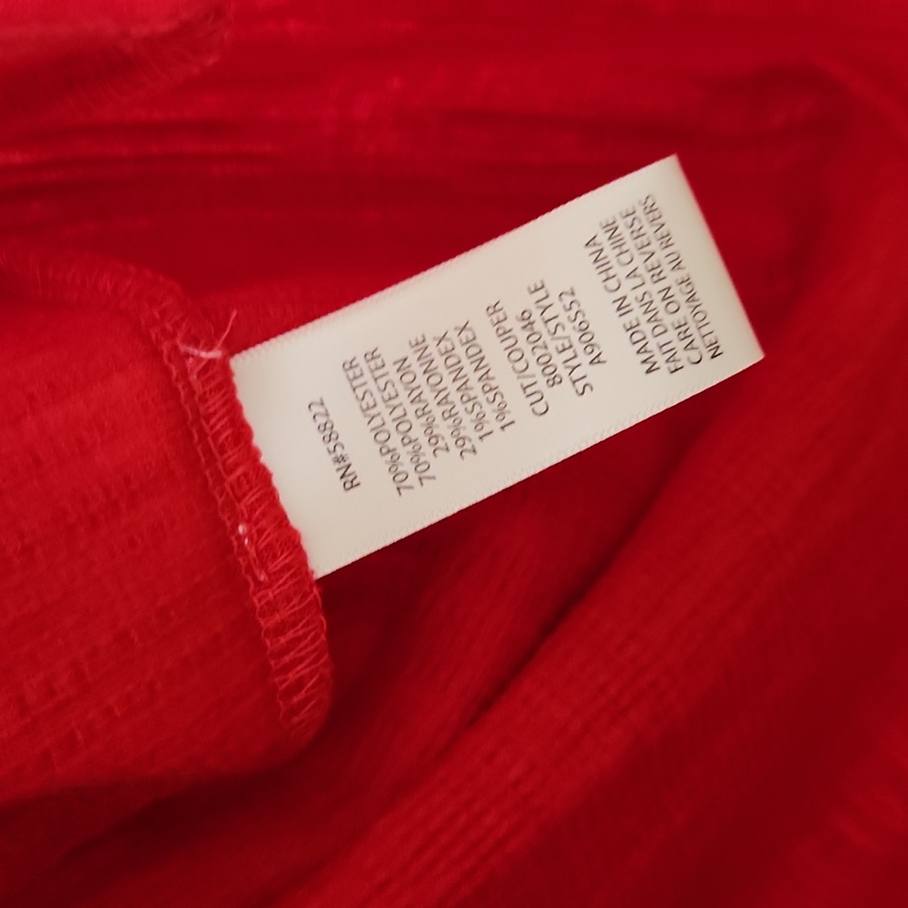 NWT Max Studio Red Flounce Flutter Sleeve Dress - Picture 7 of 8